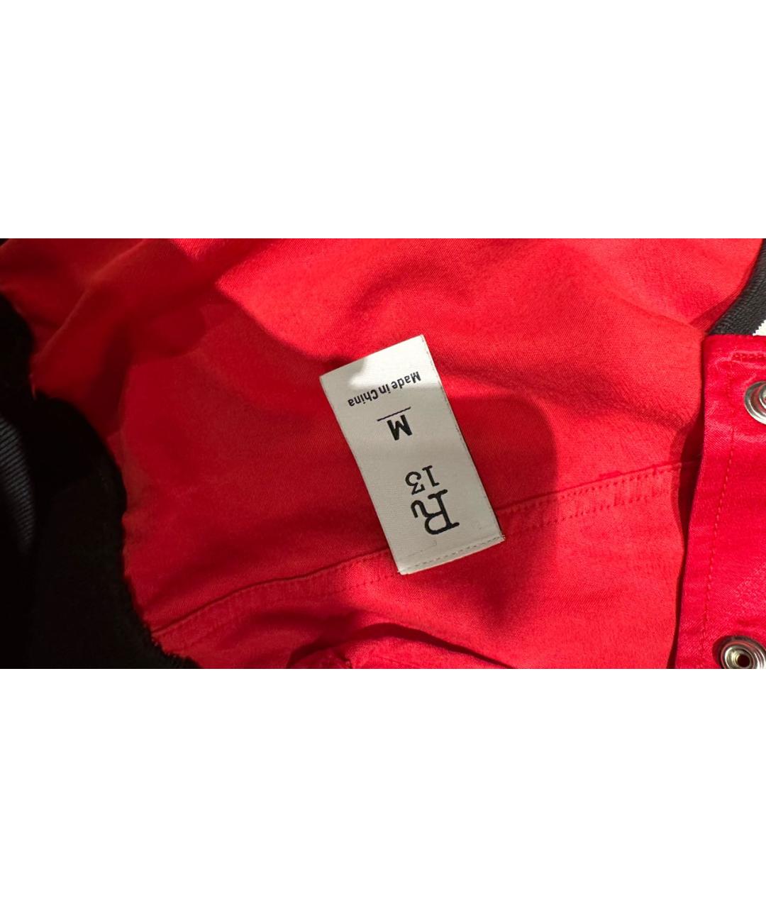 R13 Красная атласная куртка, фото 5