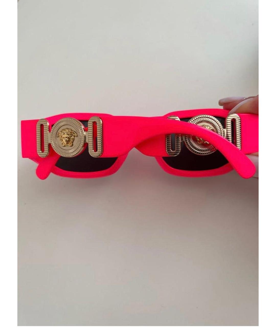 VERSACE Розовые пластиковые солнцезащитные очки, фото 7