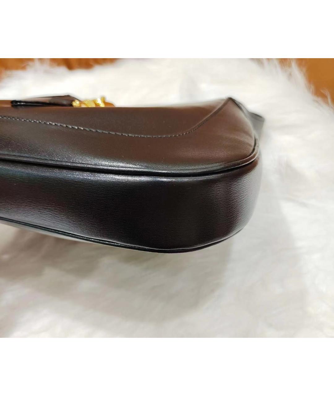 GUCCI Черная кожаная сумка через плечо, фото 4