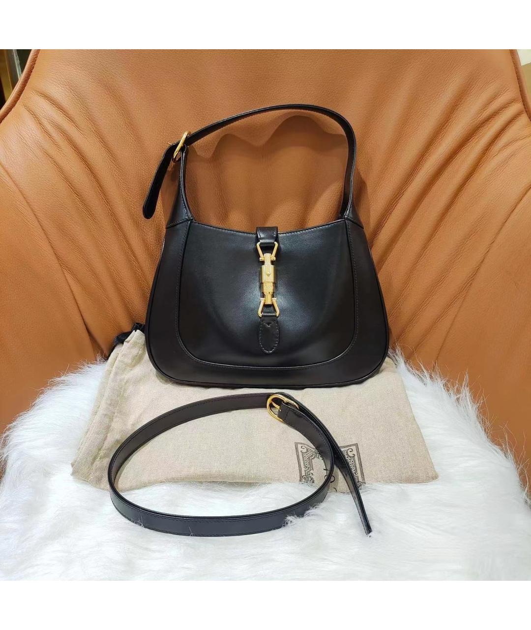 GUCCI Черная кожаная сумка через плечо, фото 2