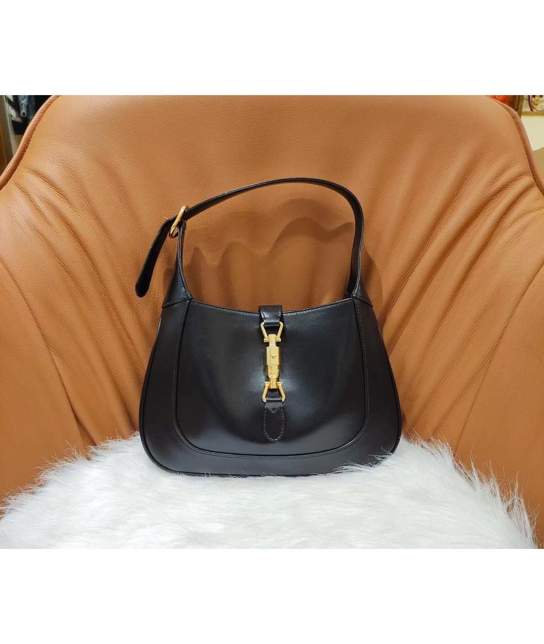 GUCCI Черная кожаная сумка через плечо, фото 7