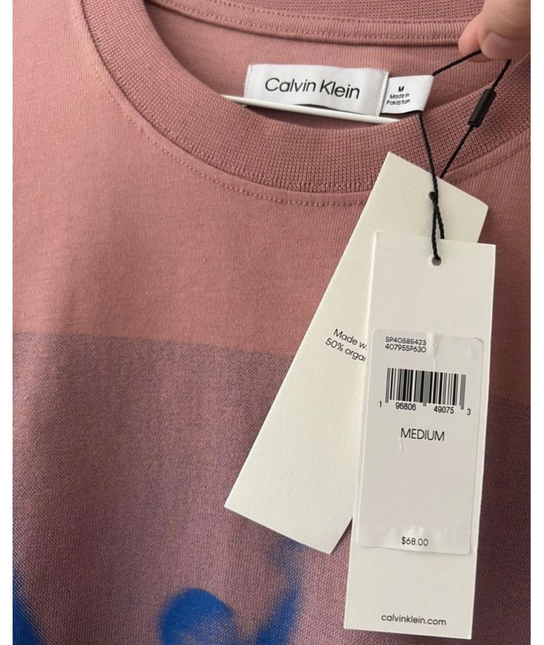 CALVIN KLEIN Хлопковая футболка, фото 3