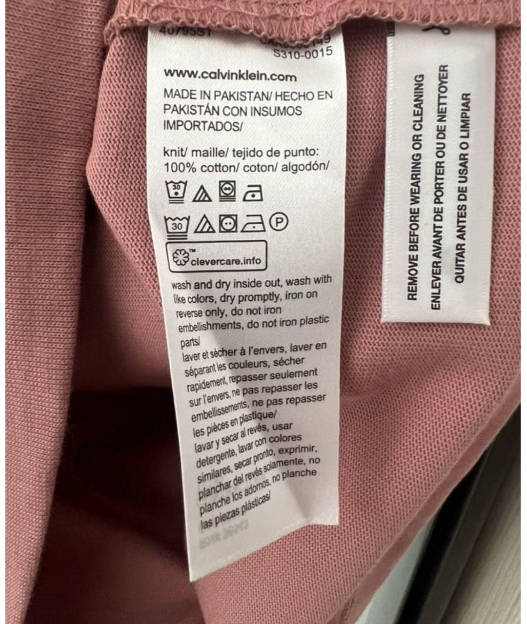 CALVIN KLEIN Хлопковая футболка, фото 4