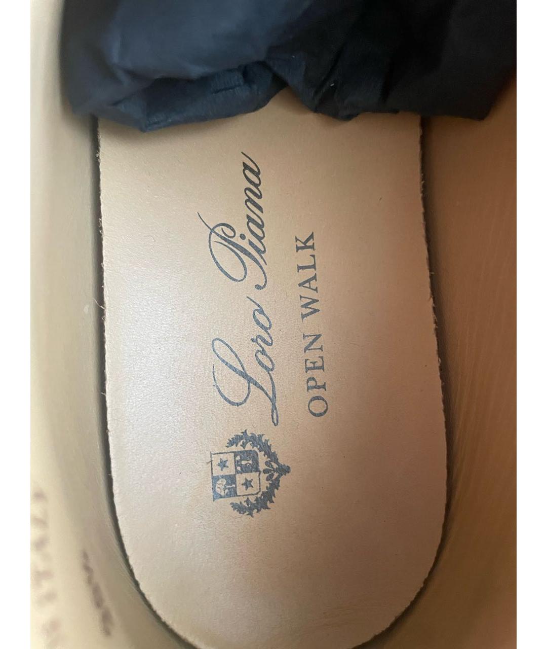 LORO PIANA Бордовые лоферы, фото 3
