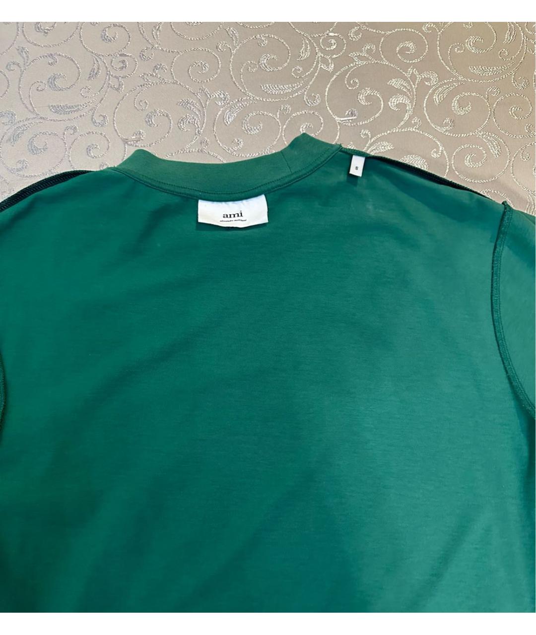 AMI Зеленая хлопковая футболка, фото 7