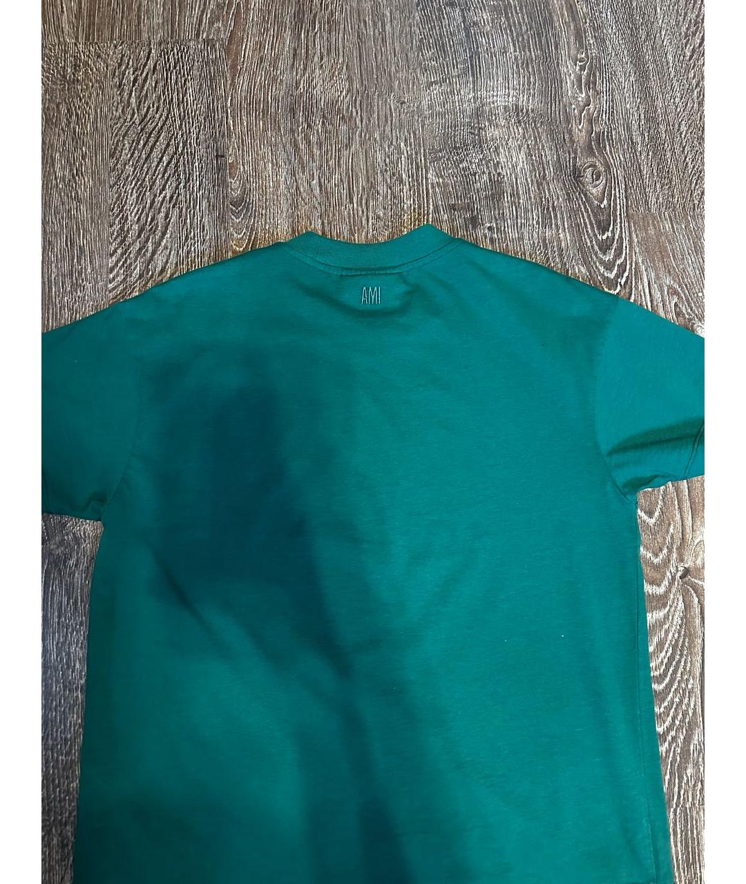 AMI Зеленая хлопковая футболка, фото 2
