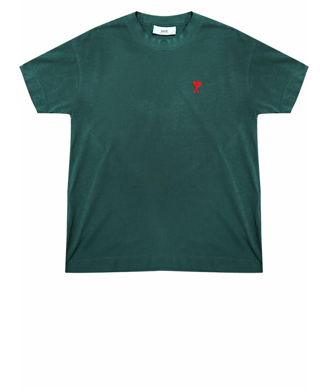 AMI Зеленая хлопковая футболка, фото 1