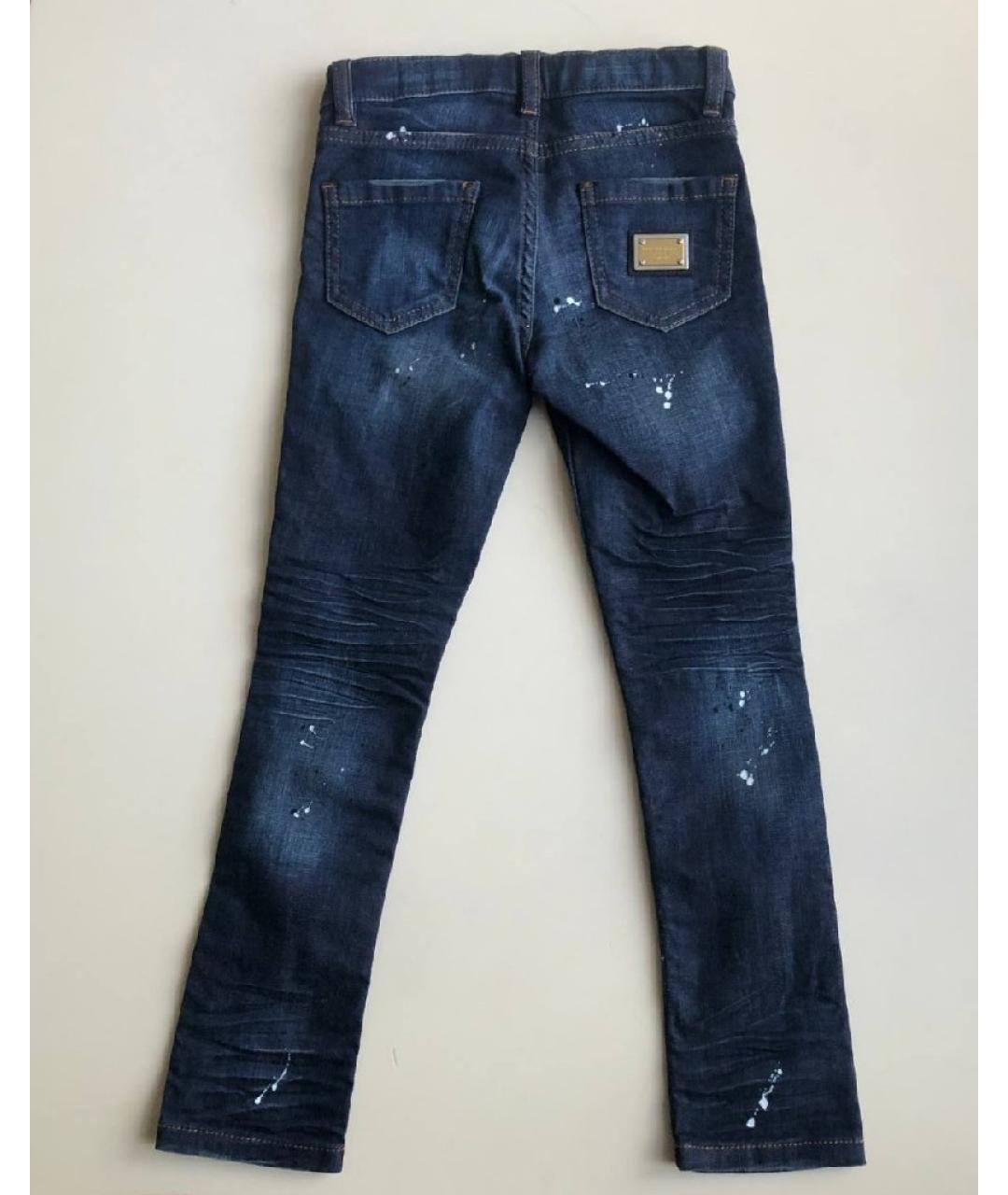 PHILIPP PLEIN Темно-синие хлопковые детские джинсы, фото 5