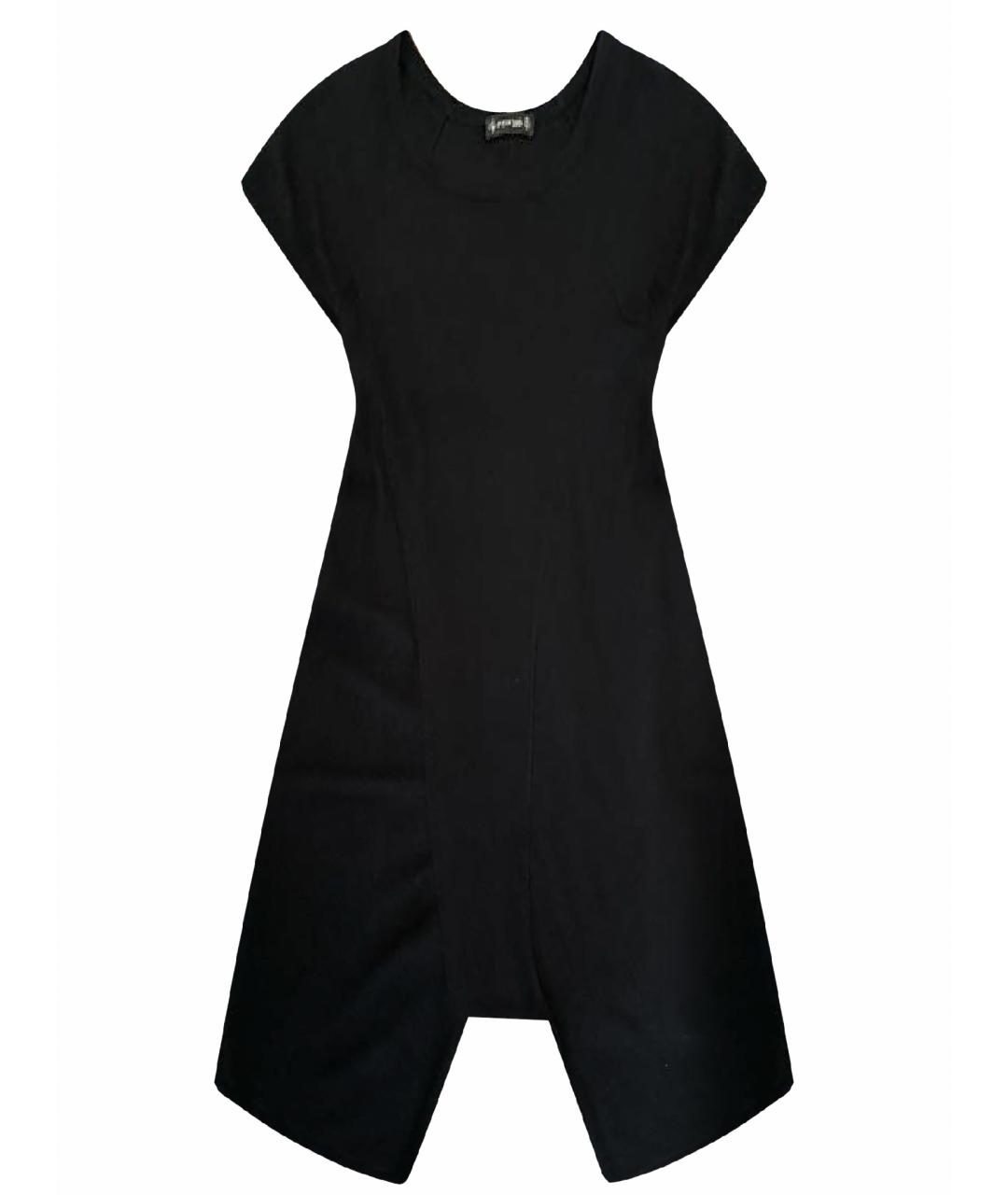 PLEIN SUD Черное шерстяное повседневное платье, фото 1