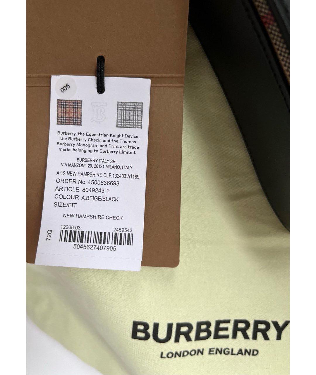 BURBERRY Черная кожаная сумка через плечо, фото 4
