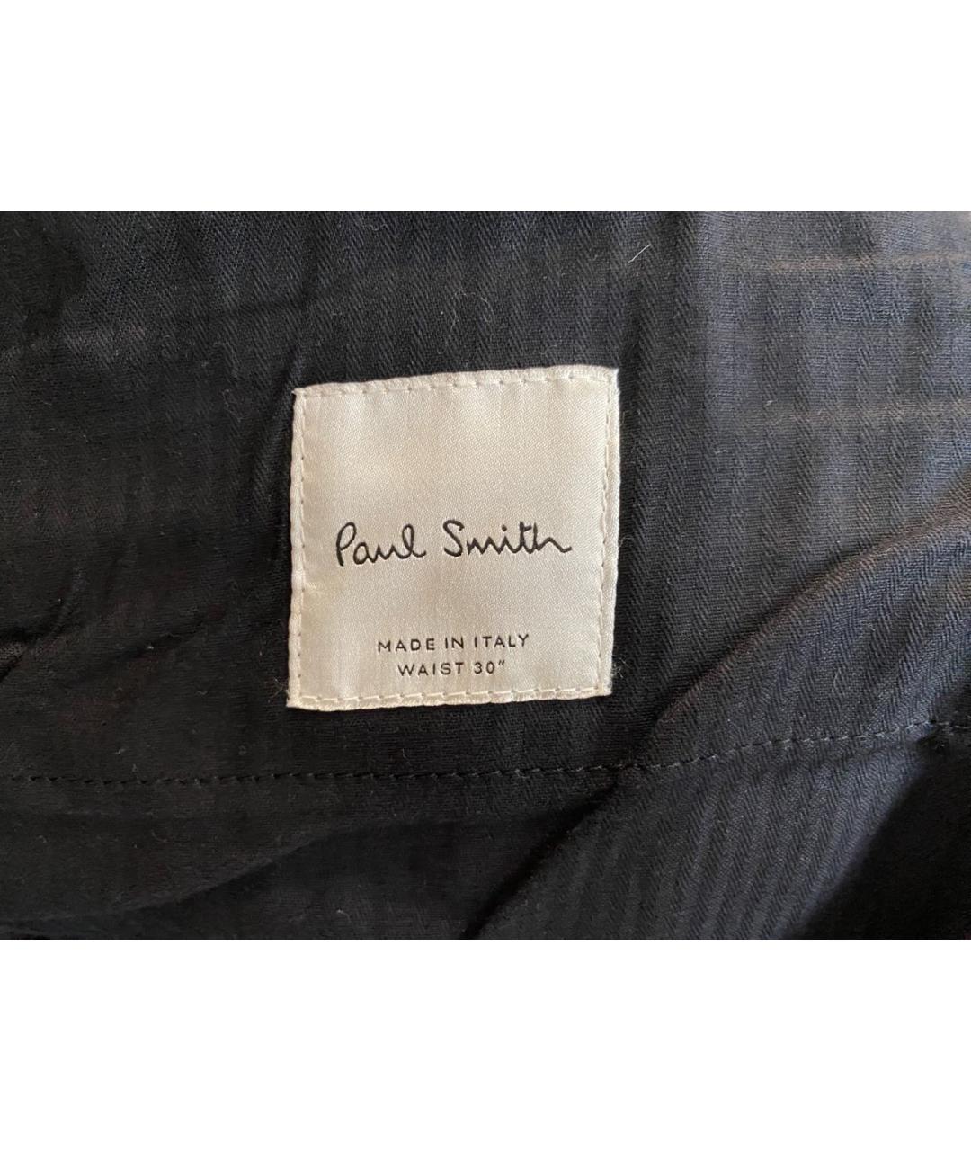 PAUL SMITH Серые шерстяные классические брюки, фото 3