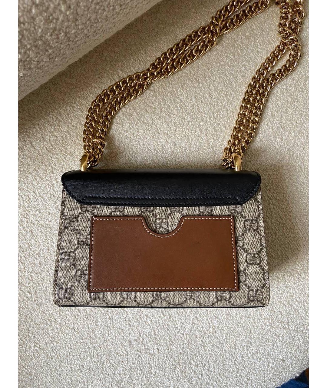GUCCI Черная кожаная сумка через плечо, фото 5