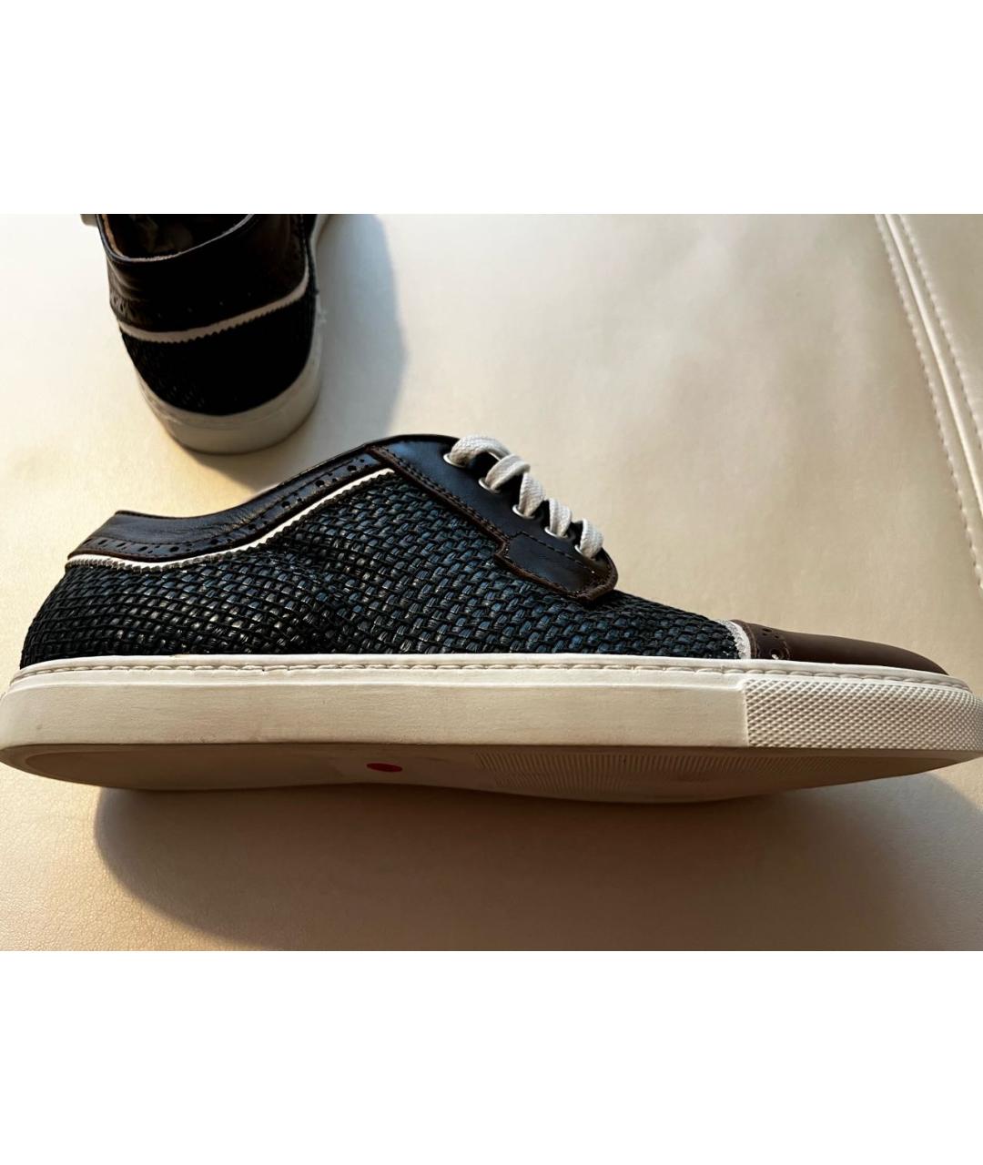 POLLINI Коричневые кожаные кеды, фото 9