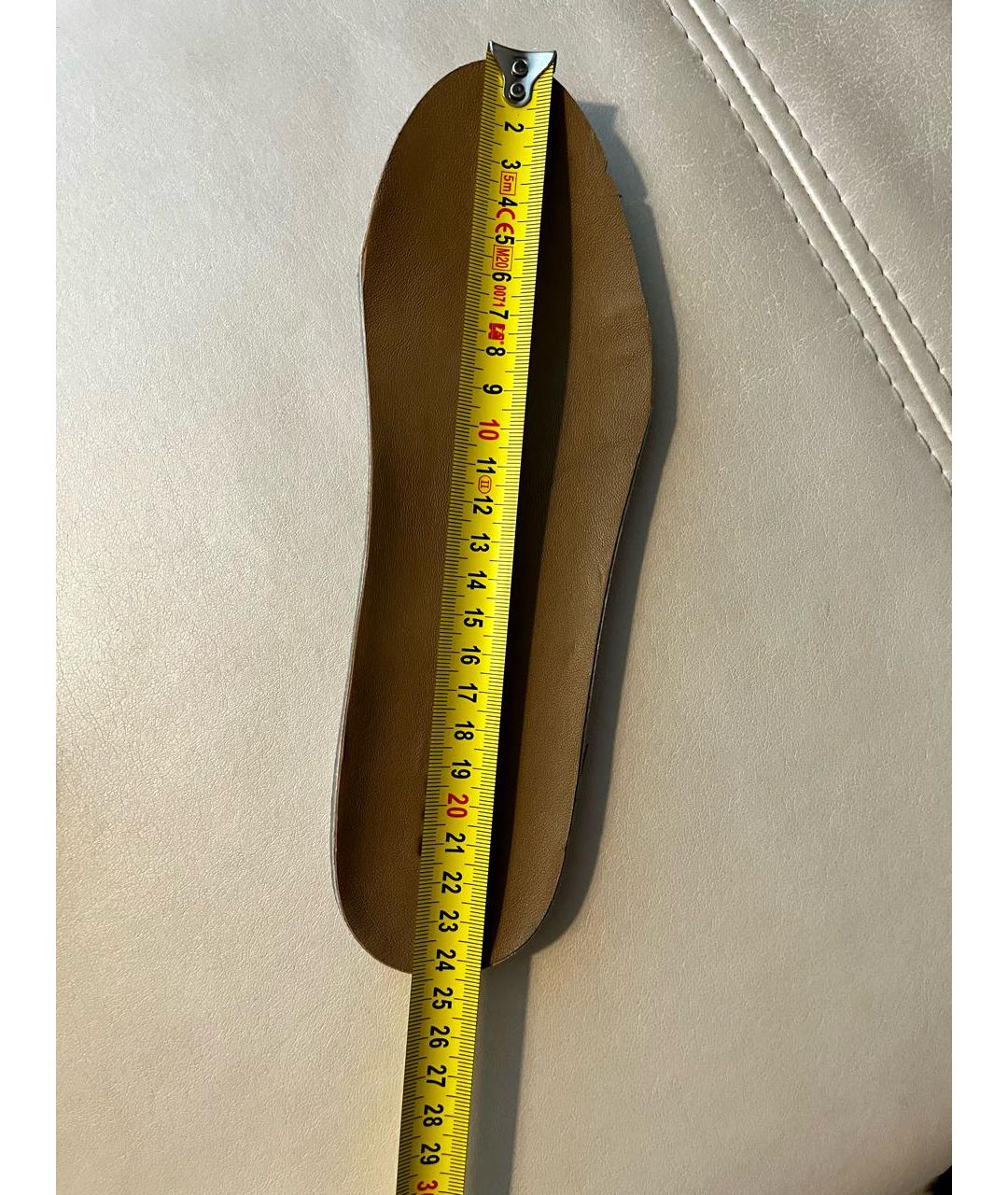 POLLINI Коричневые кожаные кеды, фото 8