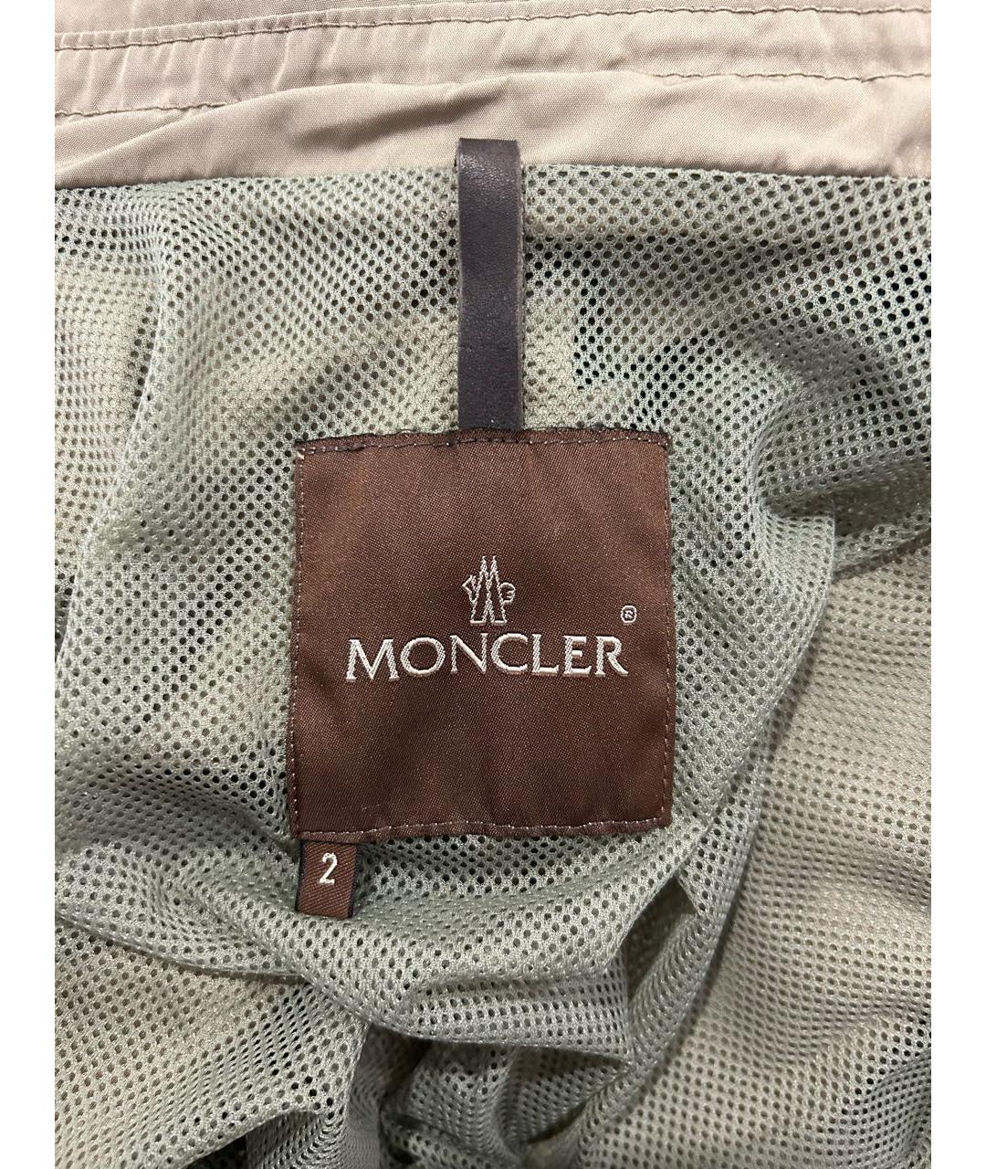 MONCLER Хаки полиэстеровая куртка, фото 5