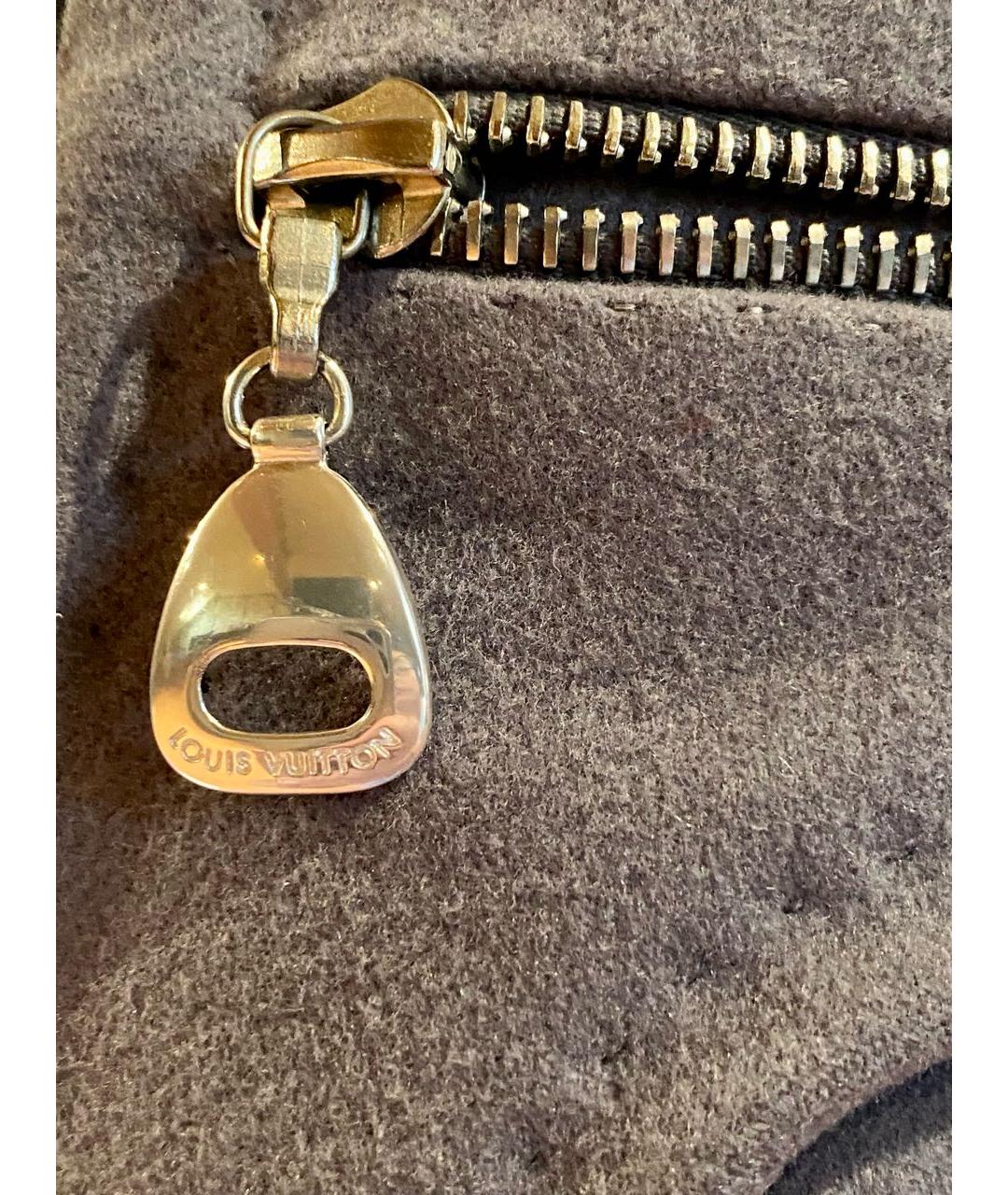 LOUIS VUITTON Серая шерстяная юбка мини, фото 7