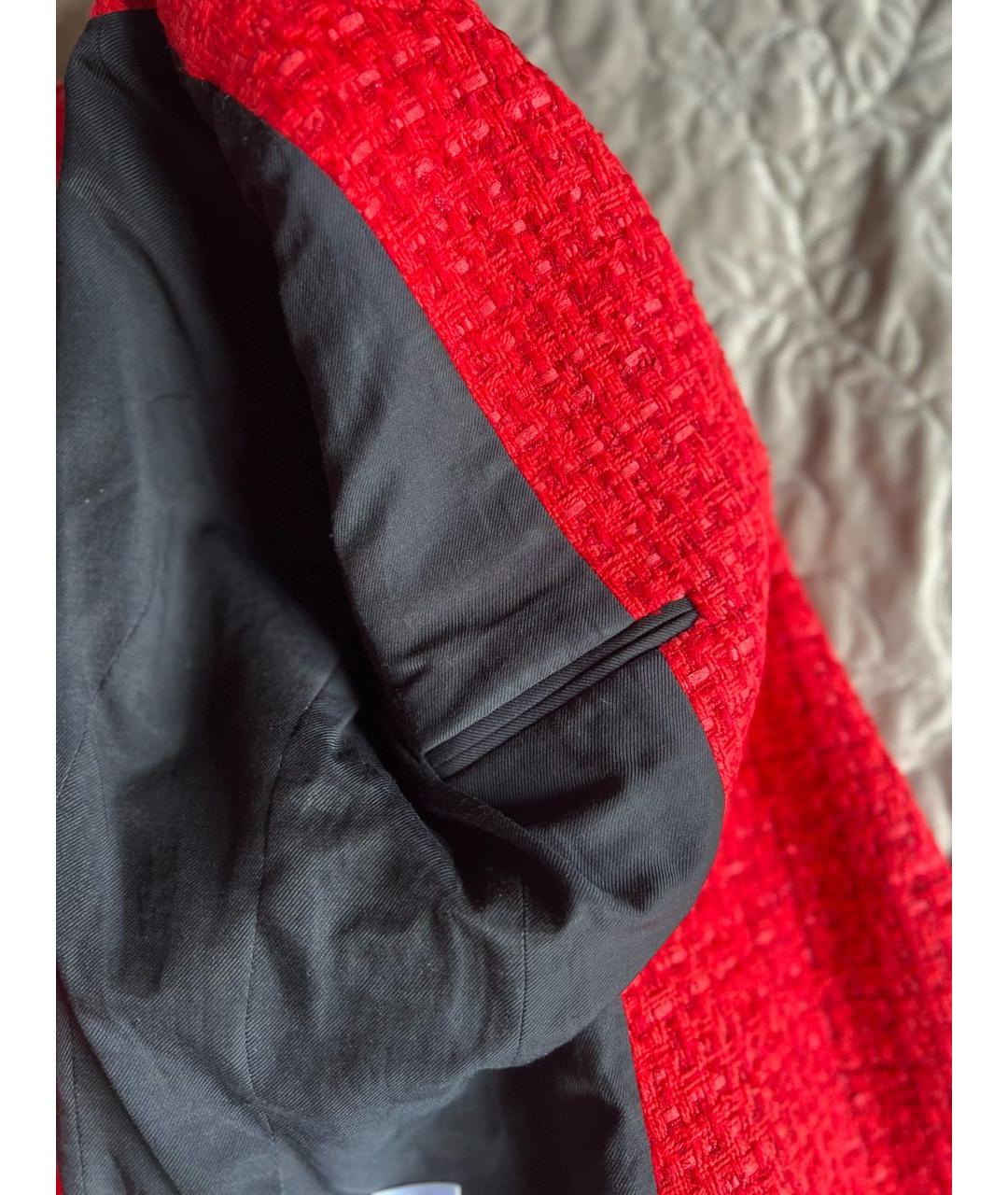 BALMAIN Красный хлопковый жакет/пиджак, фото 7