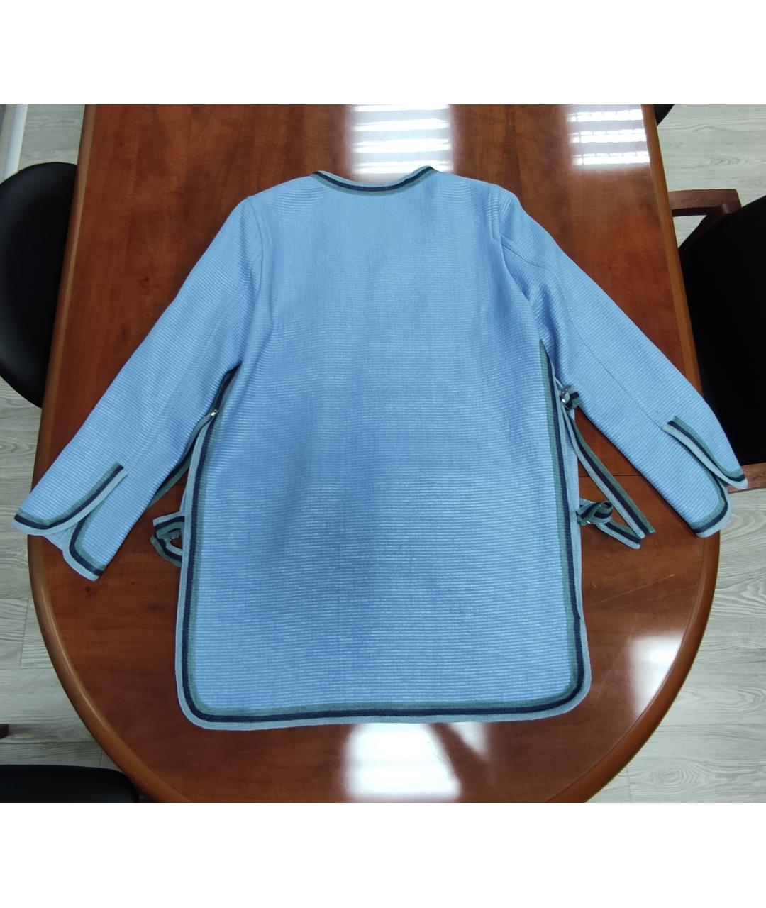 ERMANNO SCERVINO Голубой хлопковый жакет/пиджак, фото 6