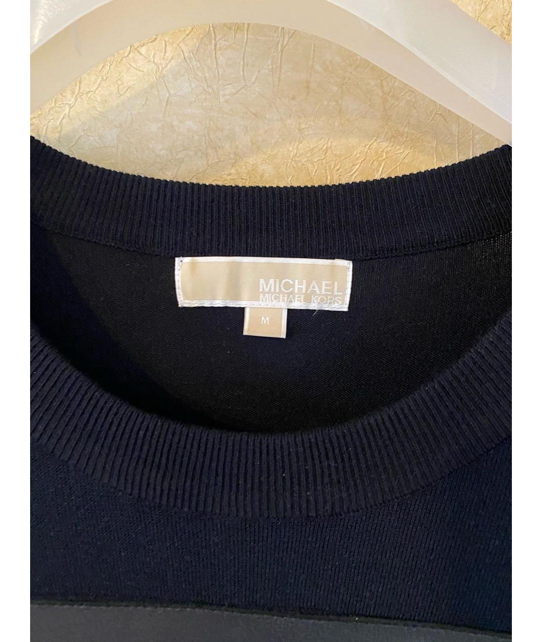 MICHAEL MICHAEL KORS Черный кожаный джемпер / свитер, фото 3