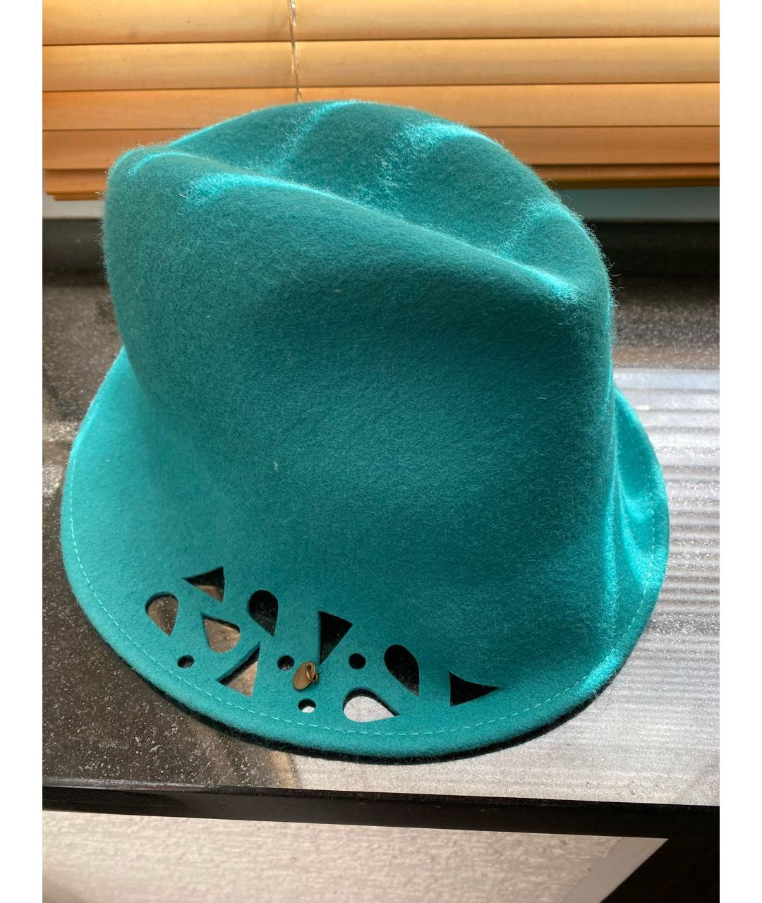 BORSALINO Бирюзовая шерстяная шляпа, фото 3