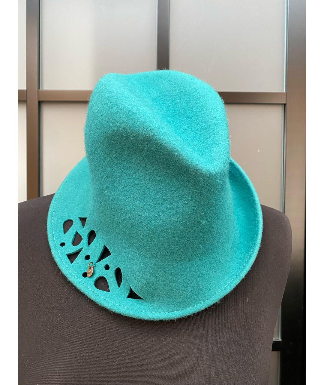 BORSALINO Бирюзовая шерстяная шляпа, фото 8