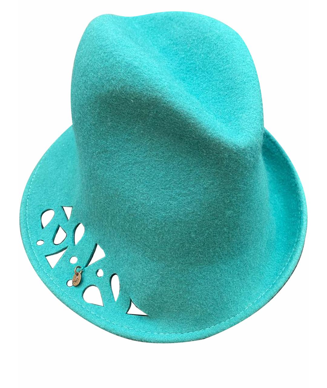 BORSALINO Бирюзовая шерстяная шляпа, фото 1