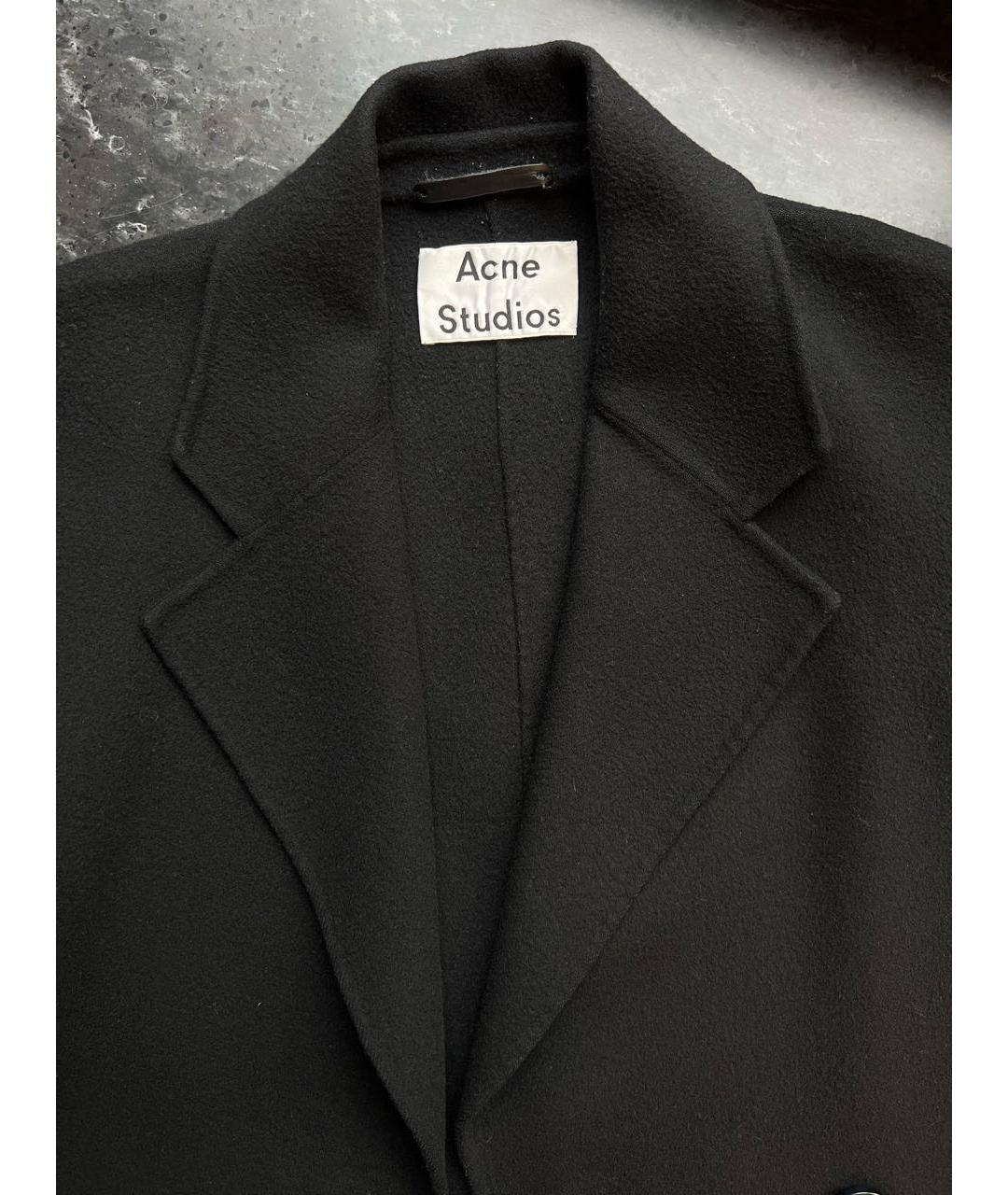 ACNE STUDIOS Черное шерстяное пальто, фото 5