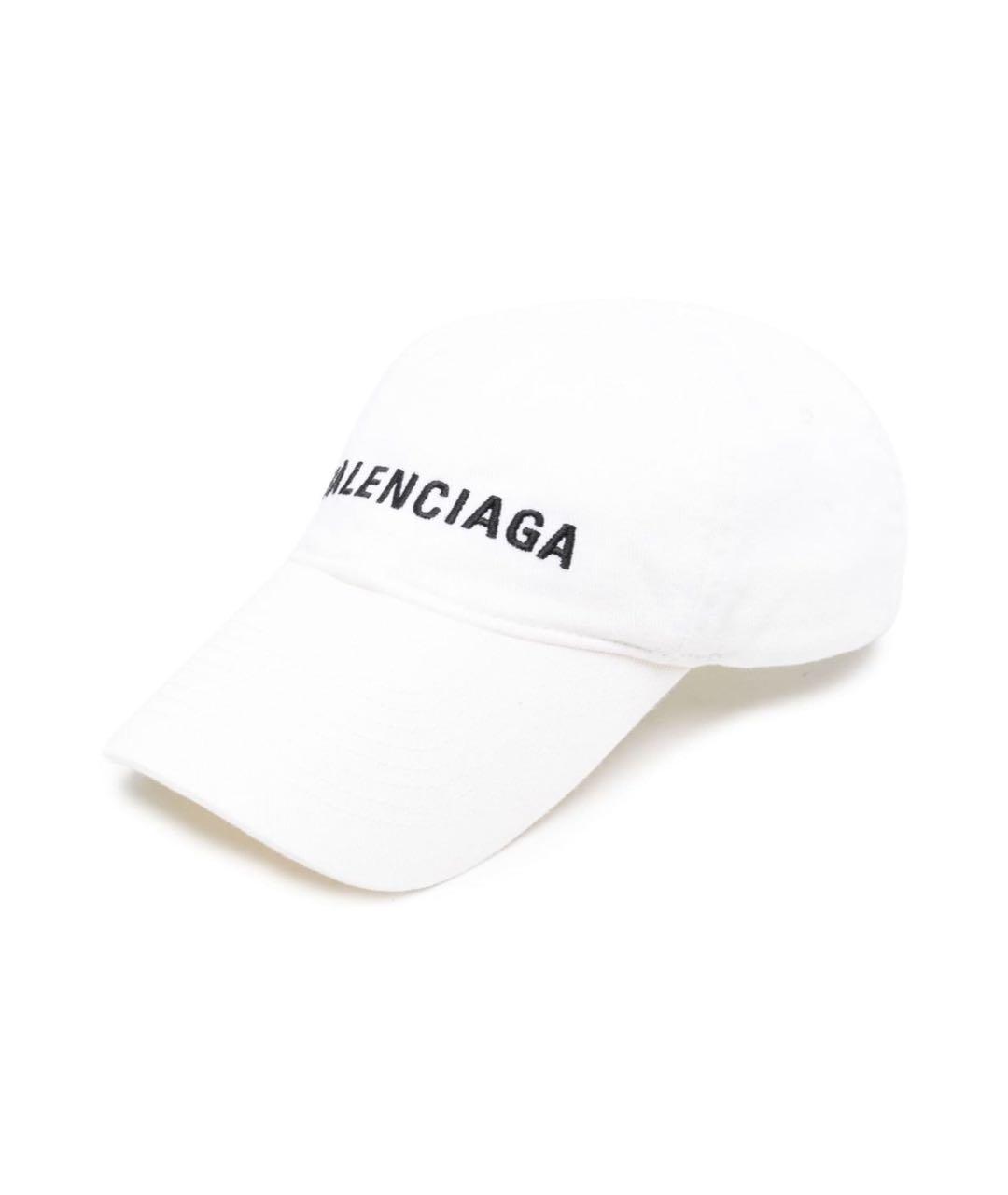BALENCIAGA Белая хлопковая кепка, фото 3