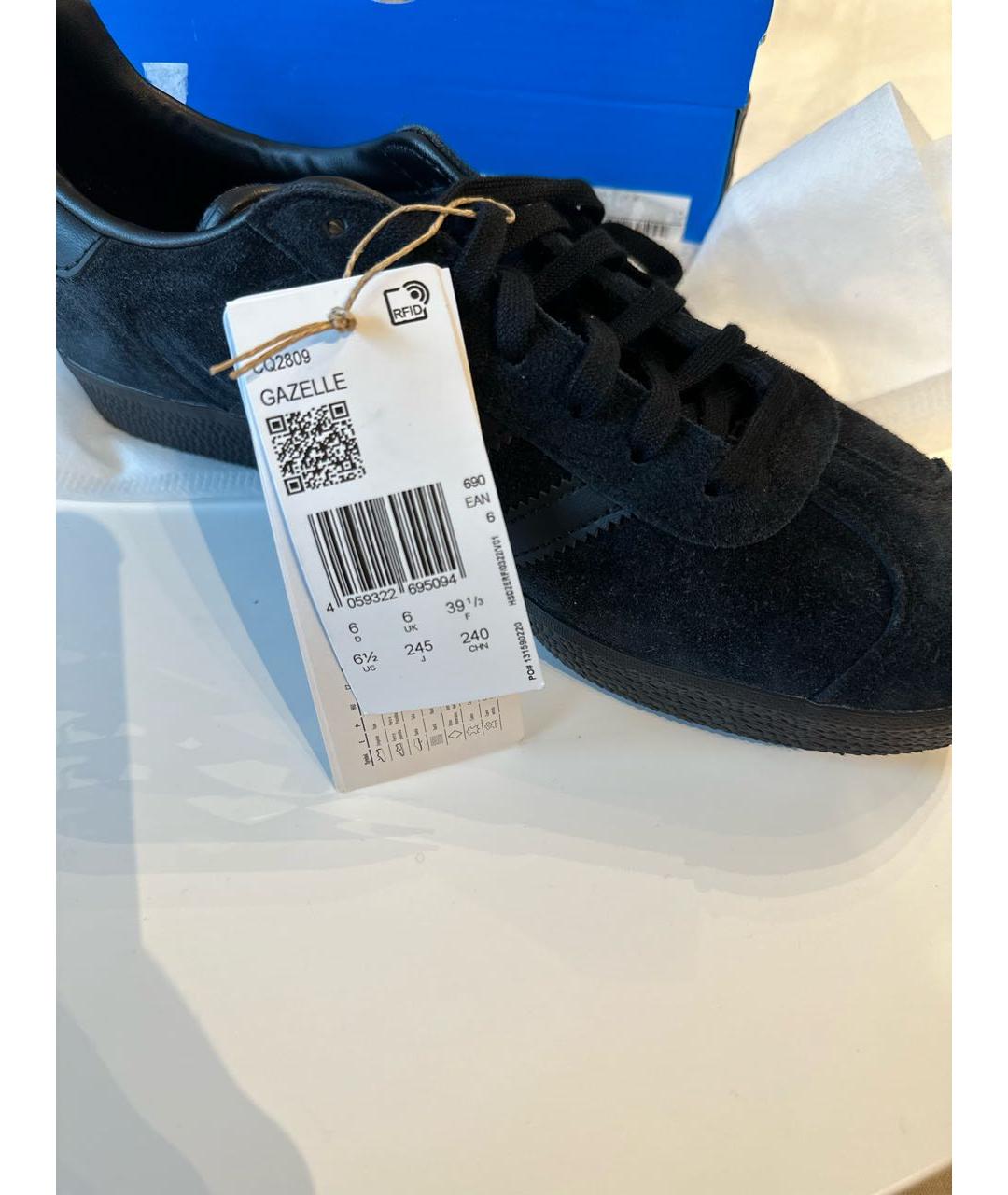 ADIDAS Черные замшевые низкие кроссовки / кеды, фото 7