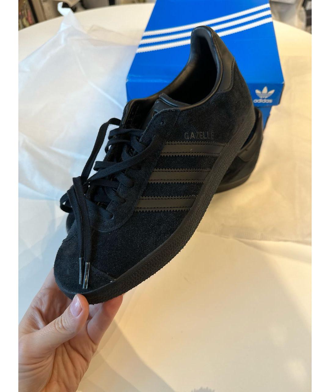 ADIDAS Черные замшевые низкие кроссовки / кеды, фото 8