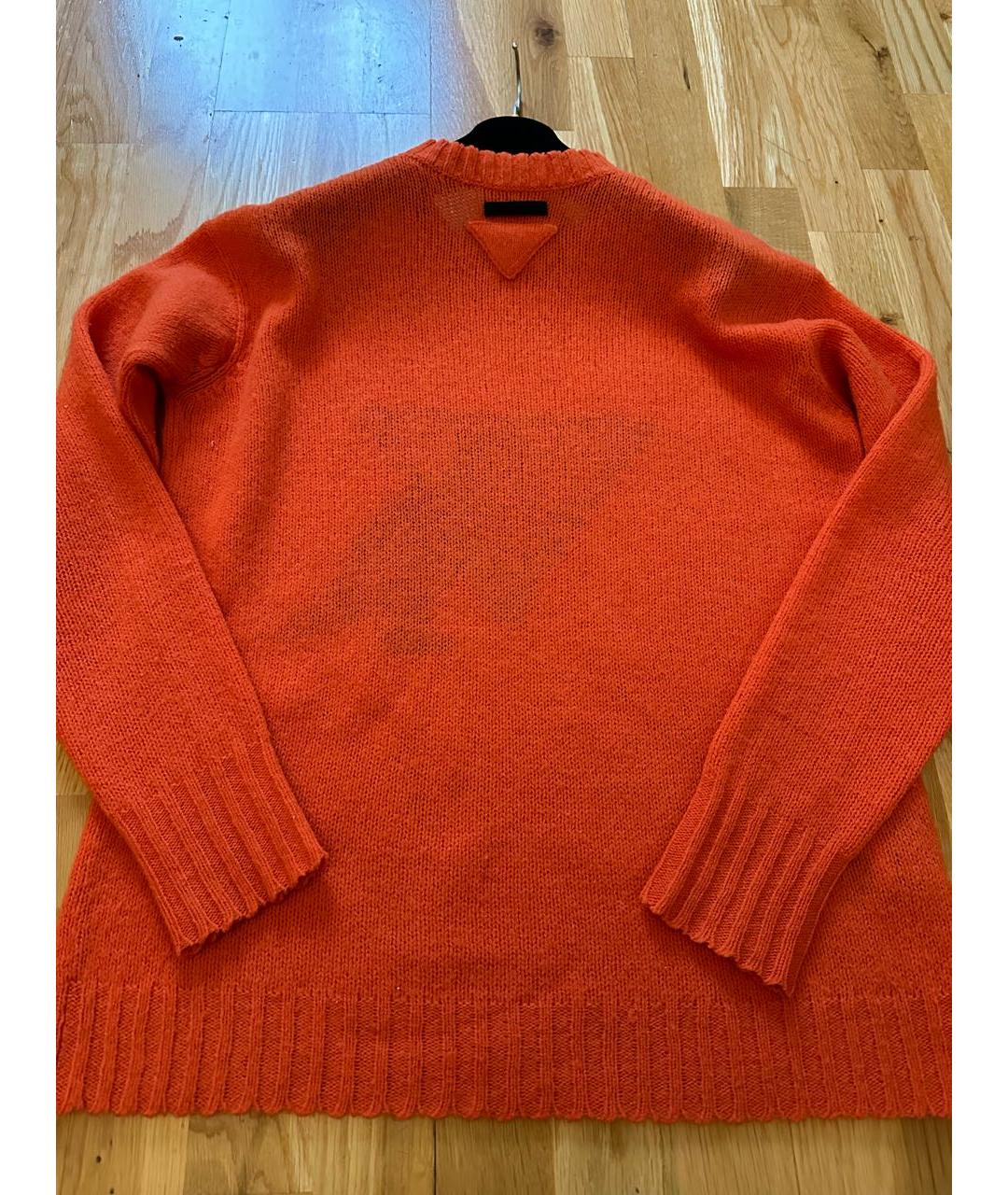PRADA Оранжевый шерстяной джемпер / свитер, фото 2