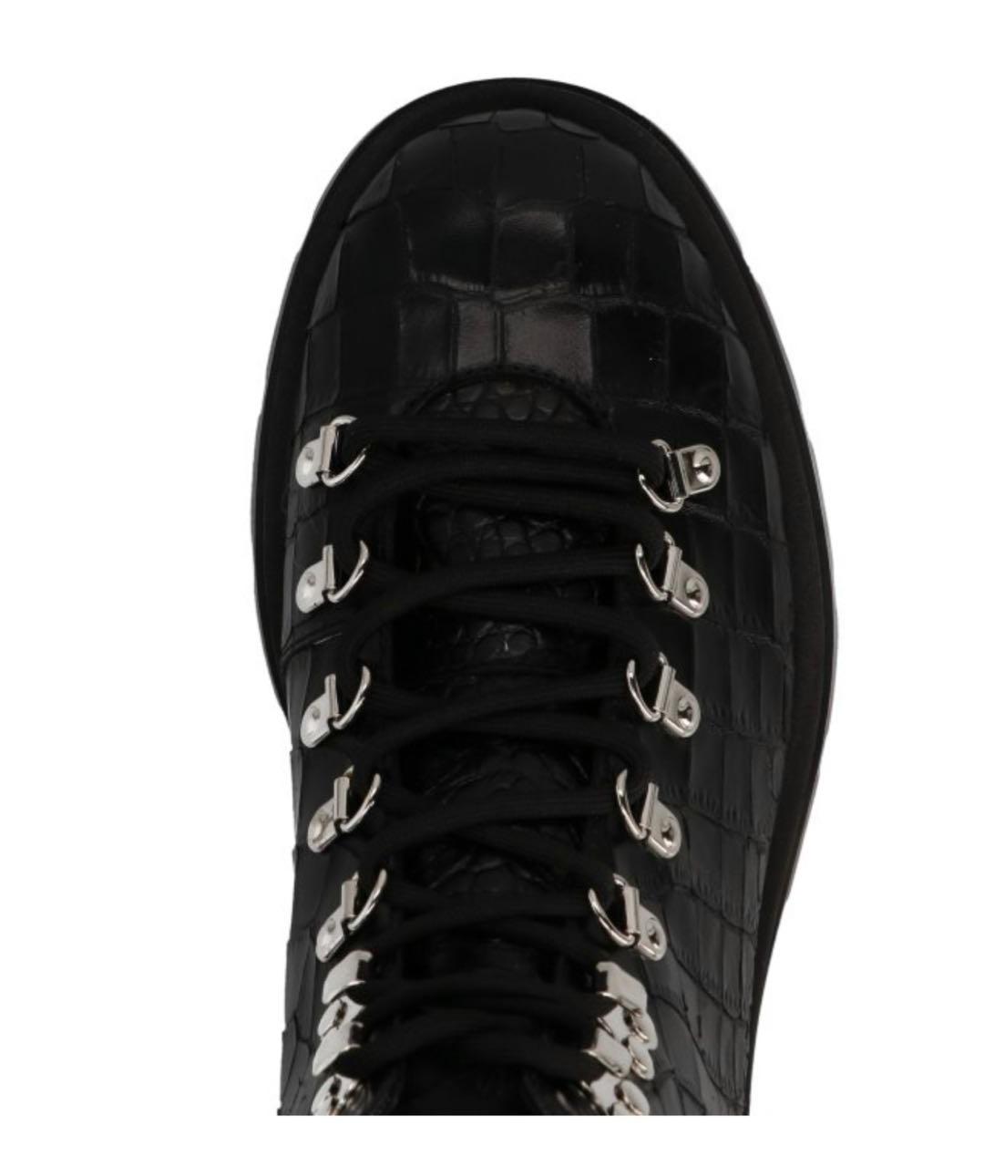 GIUSEPPE ZANOTTI DESIGN Черные кожаные высокие ботинки, фото 3