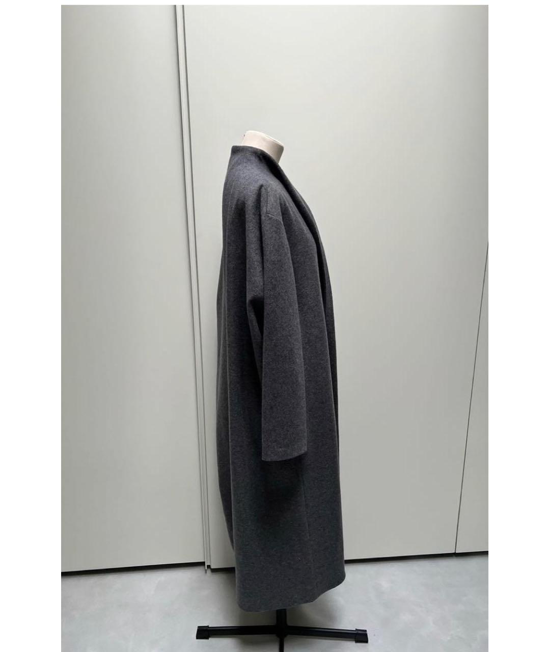THE ROW Антрацитовое шерстяное пальто, фото 4