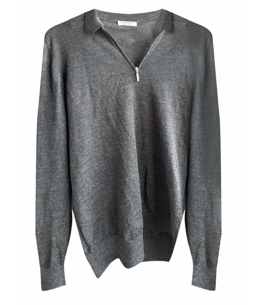 GRAN SASSO Серый шерстяной джемпер / свитер, фото 1