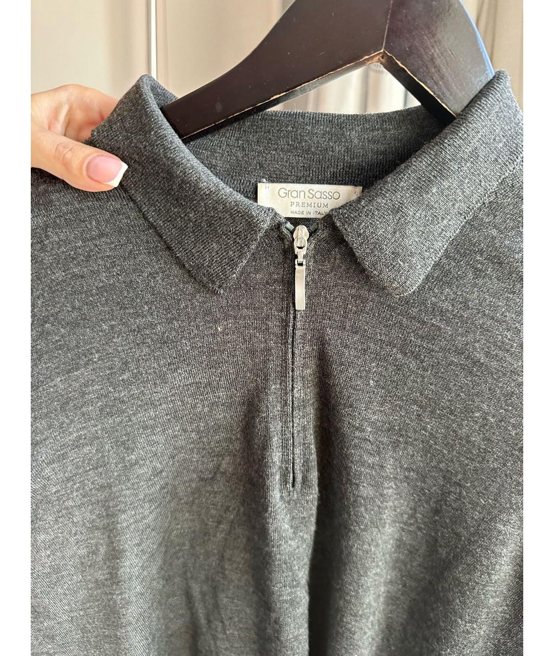 GRAN SASSO Серый шерстяной джемпер / свитер, фото 4