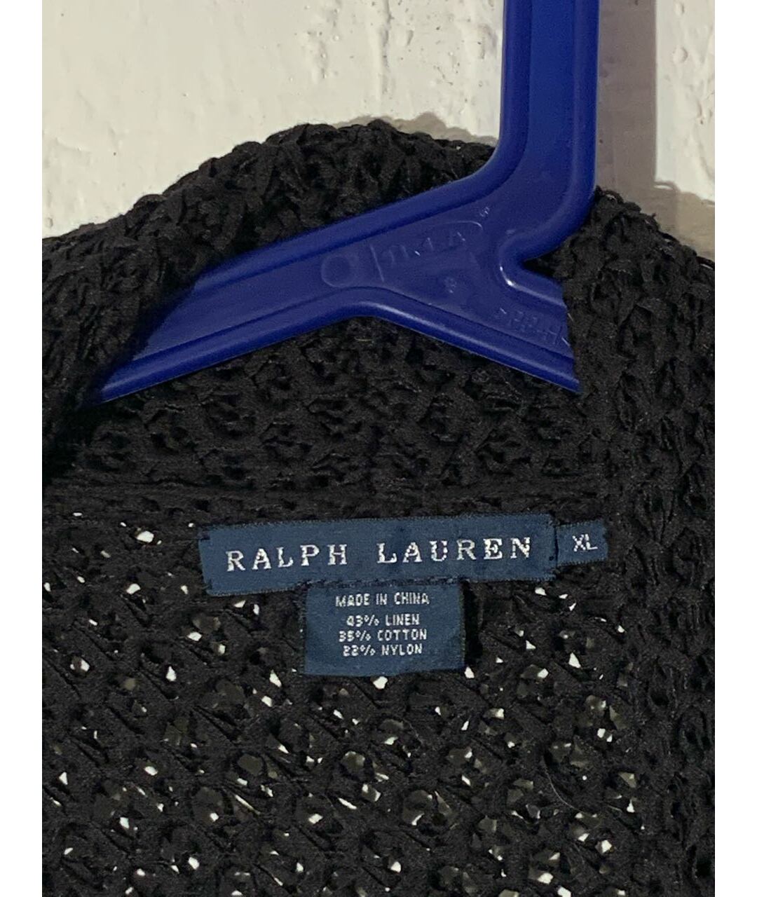 RALPH LAUREN Черный льняной джемпер / свитер, фото 2