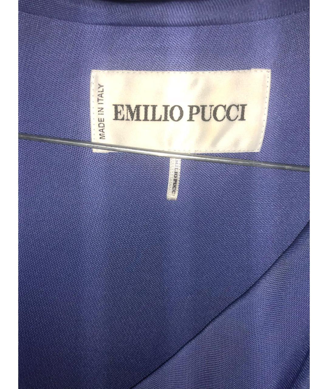 EMILIO PUCCI Синее полиэстеровое вечернее платье, фото 3