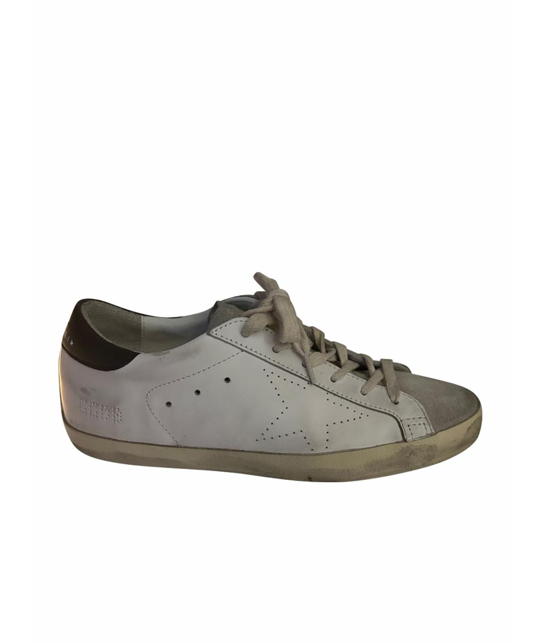 GOLDEN GOOSE DELUXE BRAND Белые кожаные кеды, фото 1