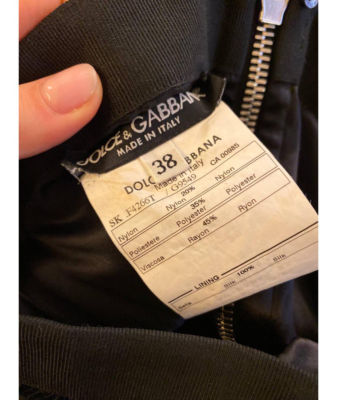 DOLCE&GABBANA Черная вискозная юбка миди, фото 2