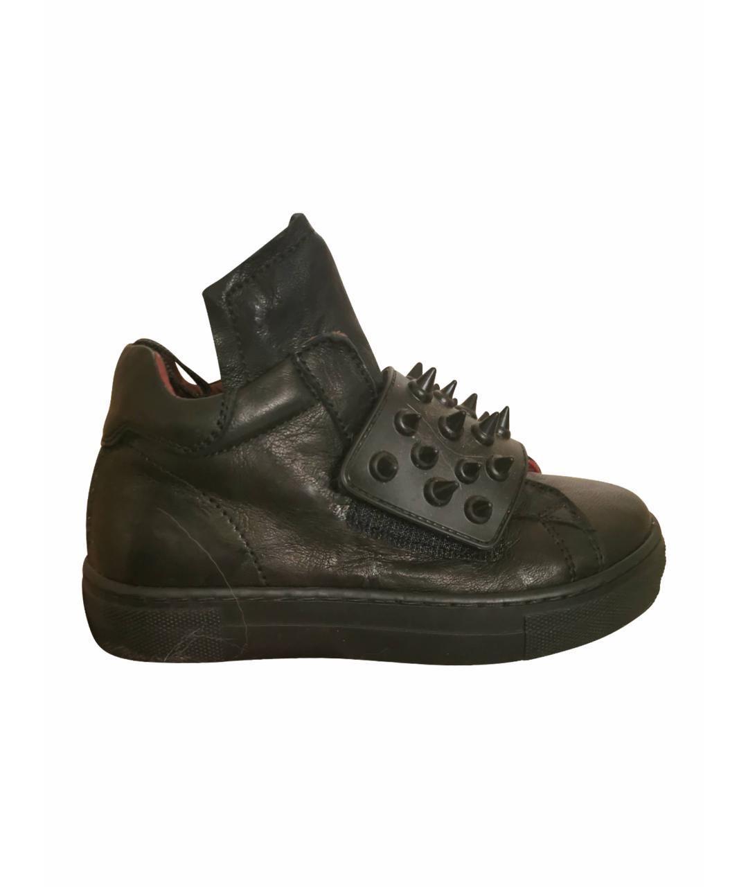 AM66 Черные кожаные ботинки, фото 1