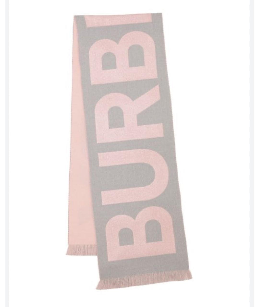 BURBERRY Розовый кашемировый шарф, фото 4