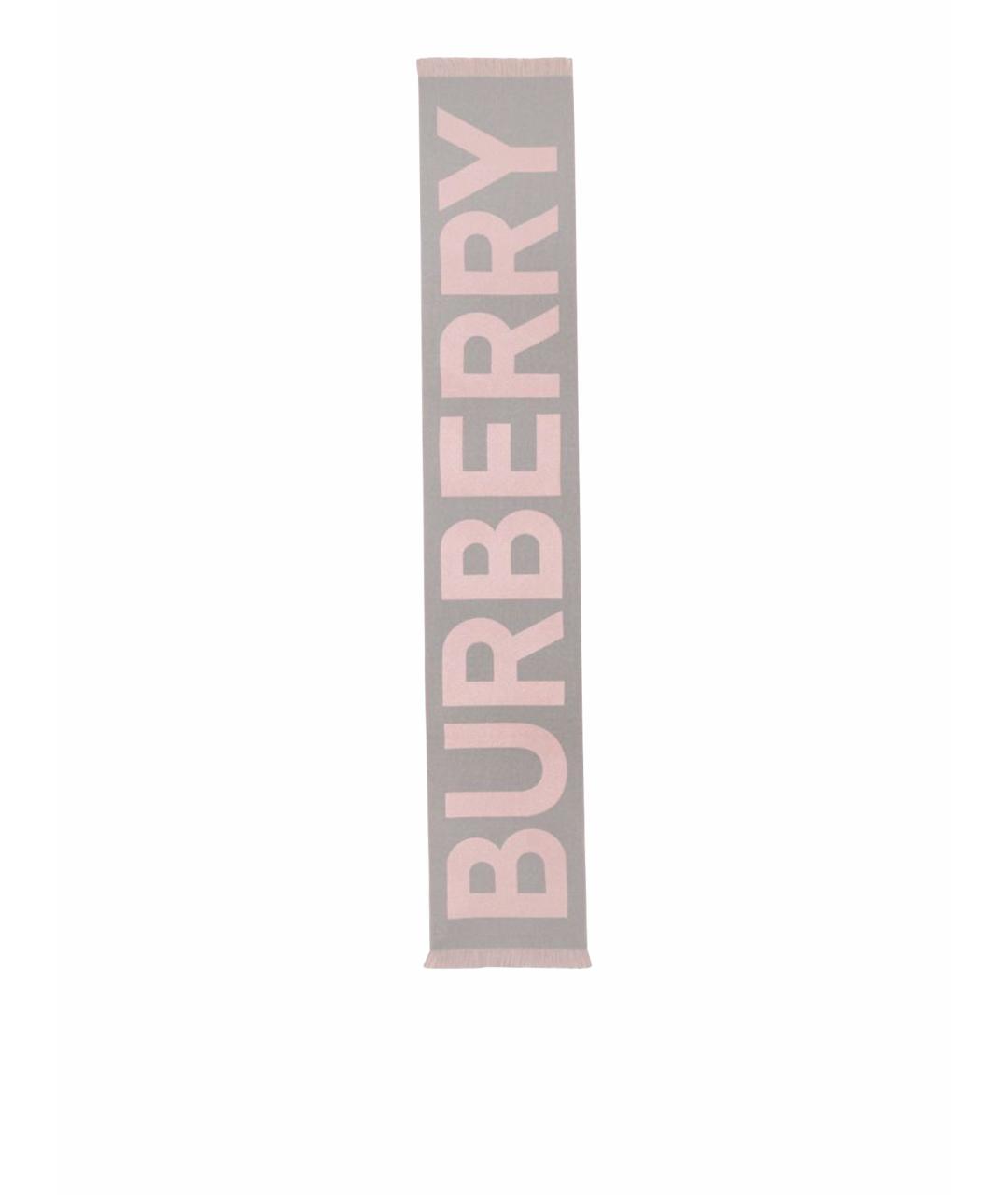 BURBERRY Розовый кашемировый шарф, фото 1