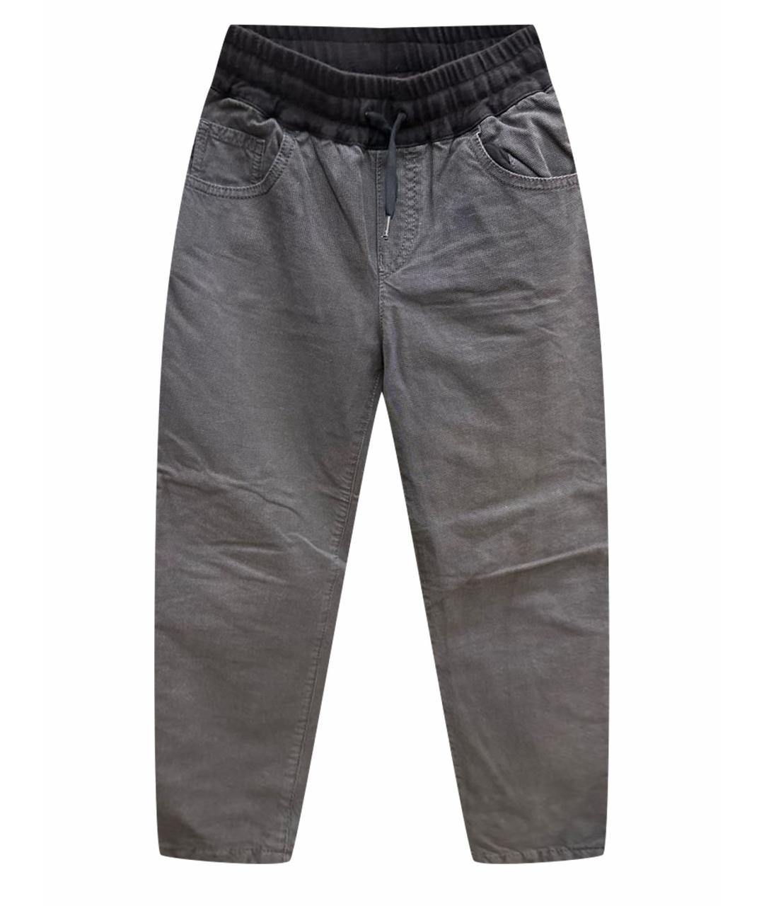 EMPORIO ARMANI Серые хлопковые брюки и шорты, фото 1