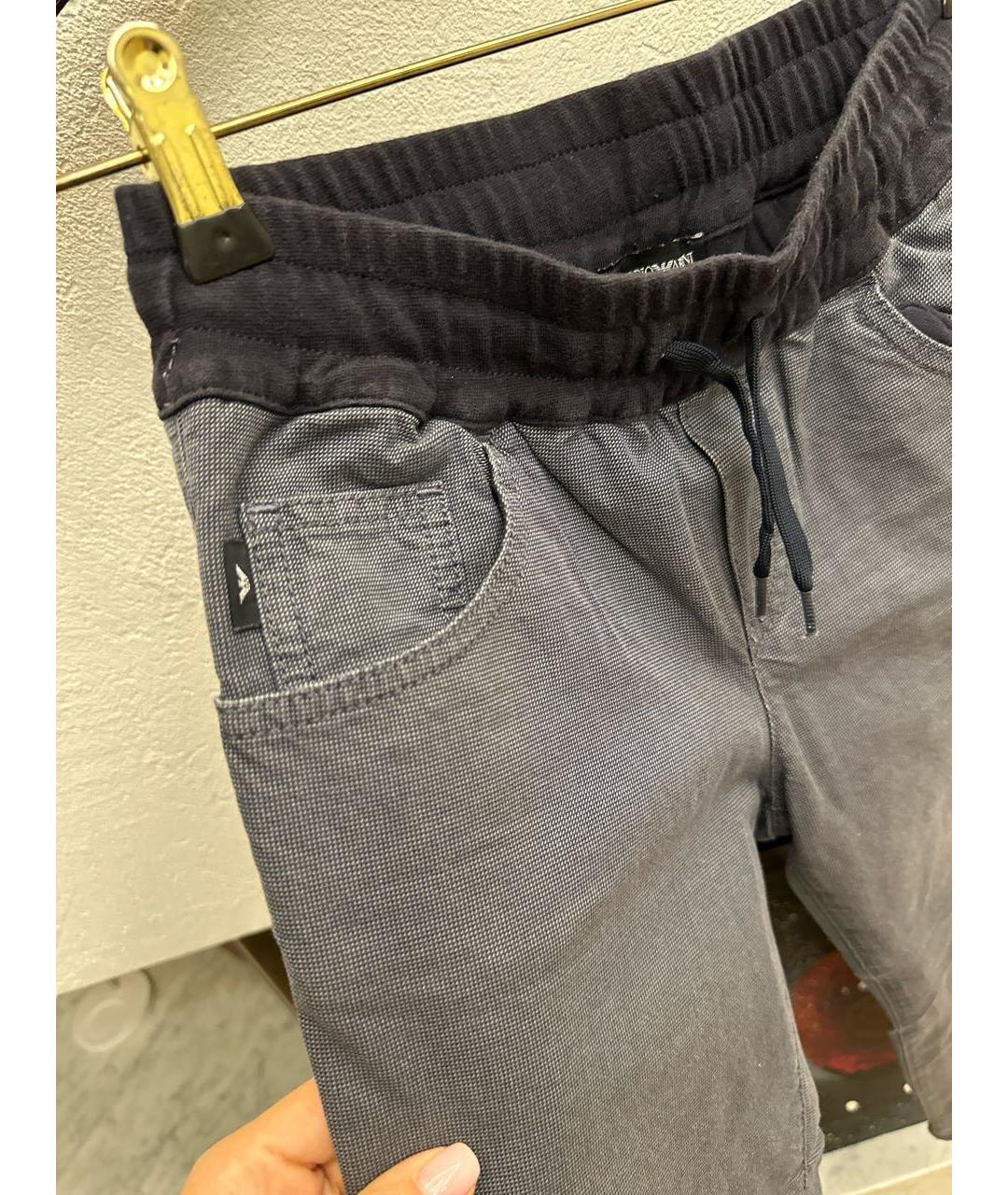 EMPORIO ARMANI Серые хлопковые брюки и шорты, фото 4