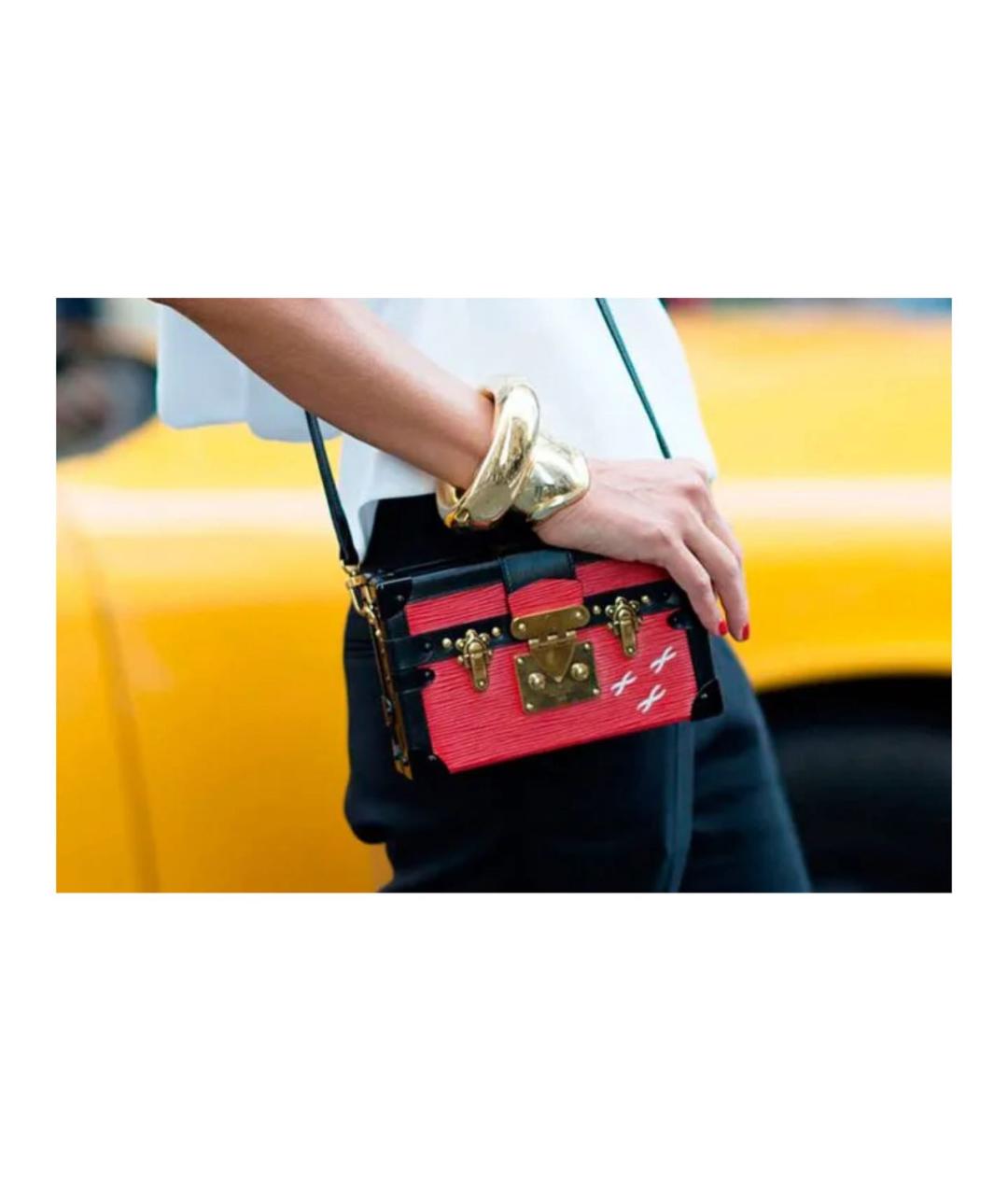 LOUIS VUITTON Красная кожаная сумка через плечо, фото 5