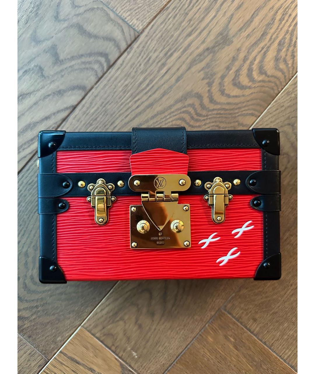 LOUIS VUITTON Красная кожаная сумка через плечо, фото 7