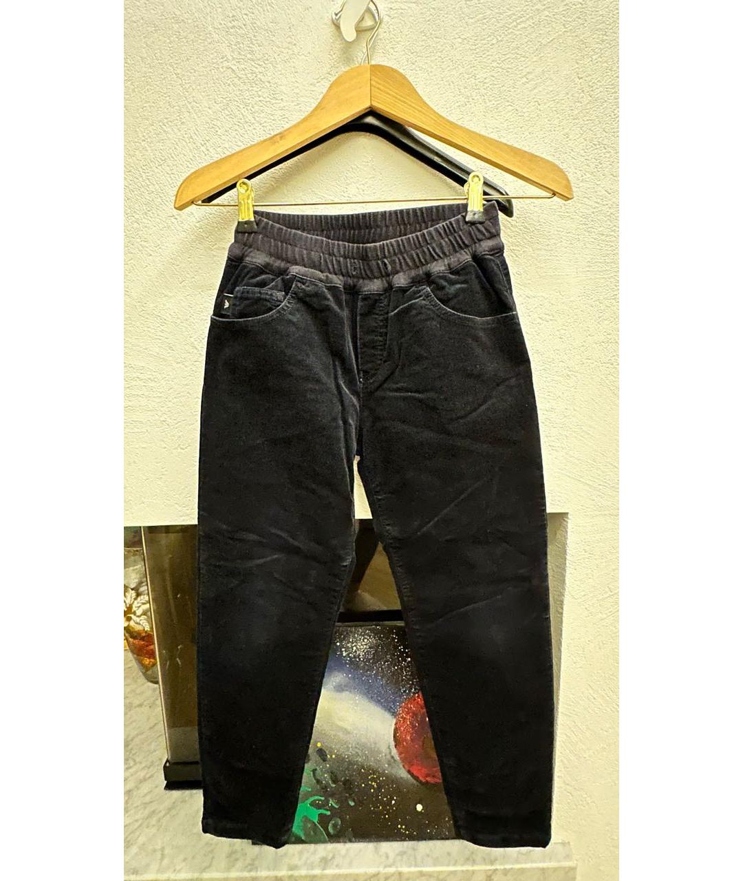 EMPORIO ARMANI Темно-синие хлопковые брюки и шорты, фото 6