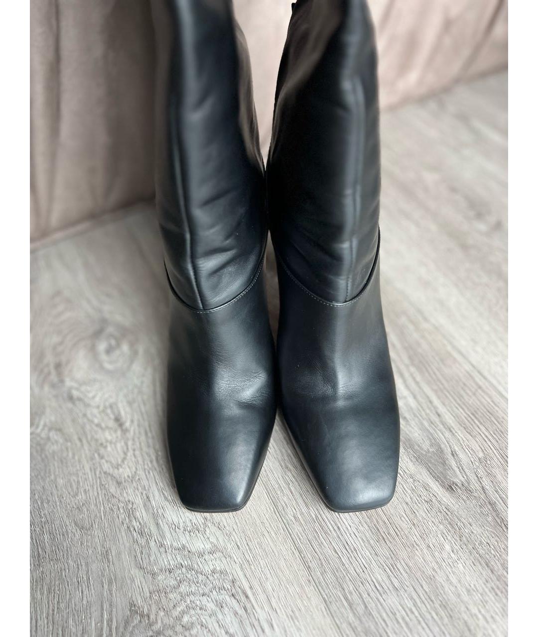 JIMMY CHOO Черные кожаные сапоги, фото 3