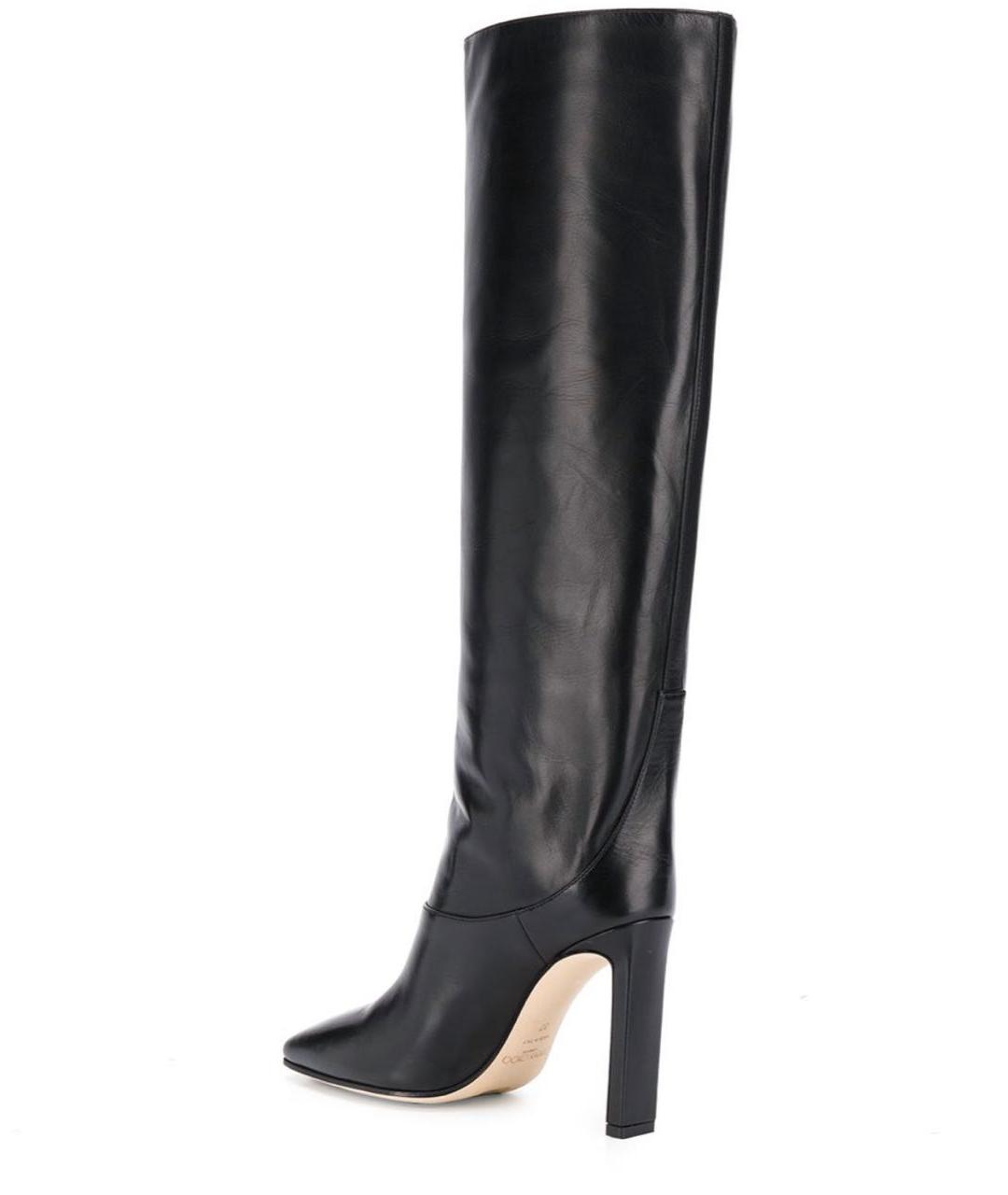 JIMMY CHOO Черные кожаные сапоги, фото 2