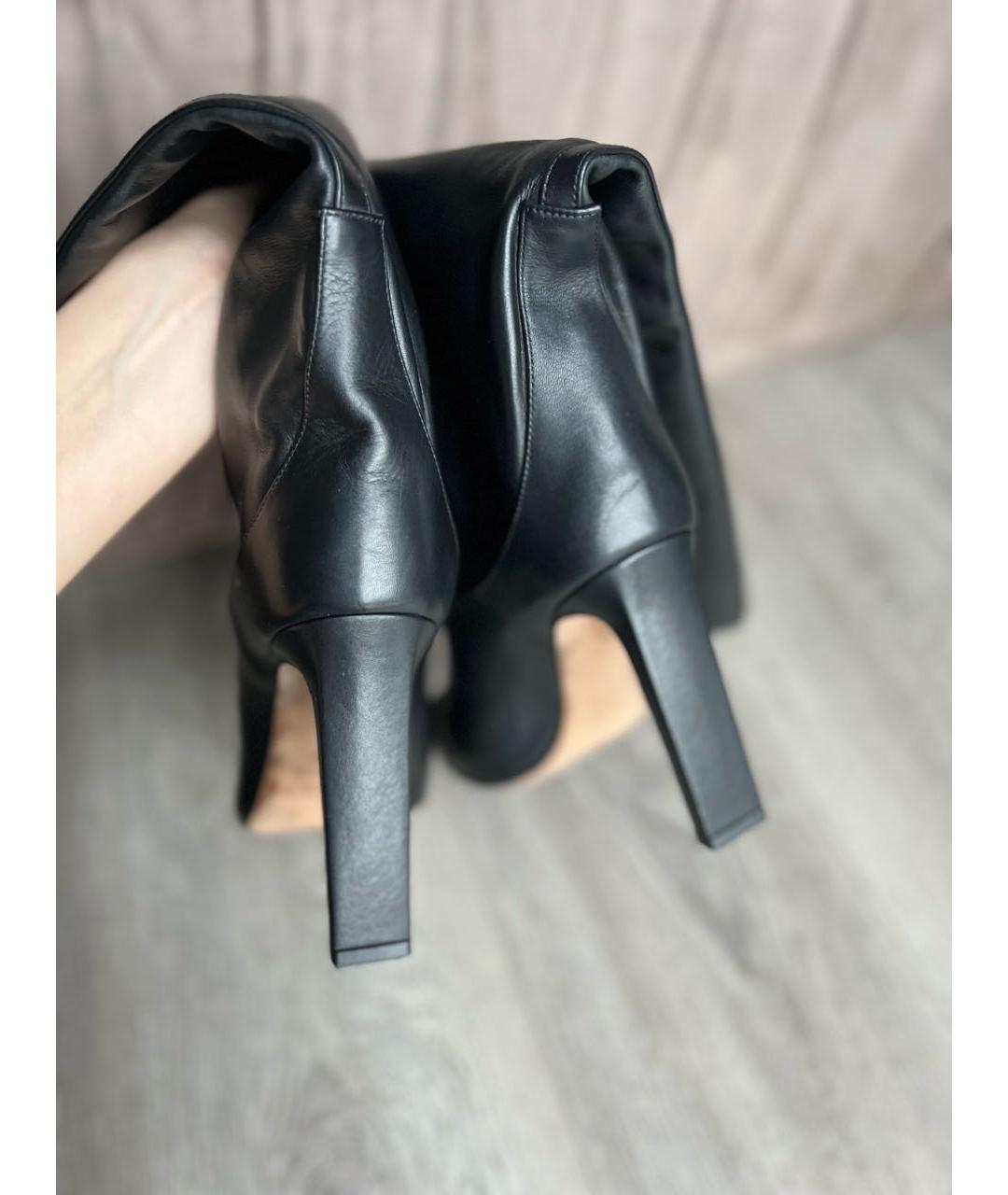 JIMMY CHOO Черные кожаные сапоги, фото 6